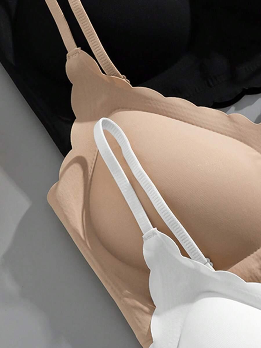 SHEIN BEŻOWY BEZSZWOWY BIUSTONOSZ S09__S