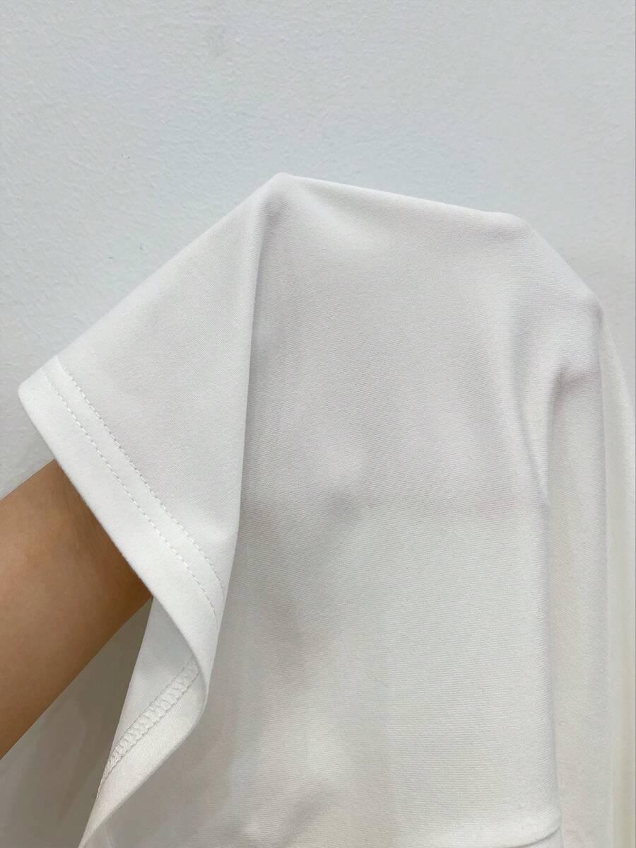 SHEIN BIAŁY TOP WIĄZANIE S06__S