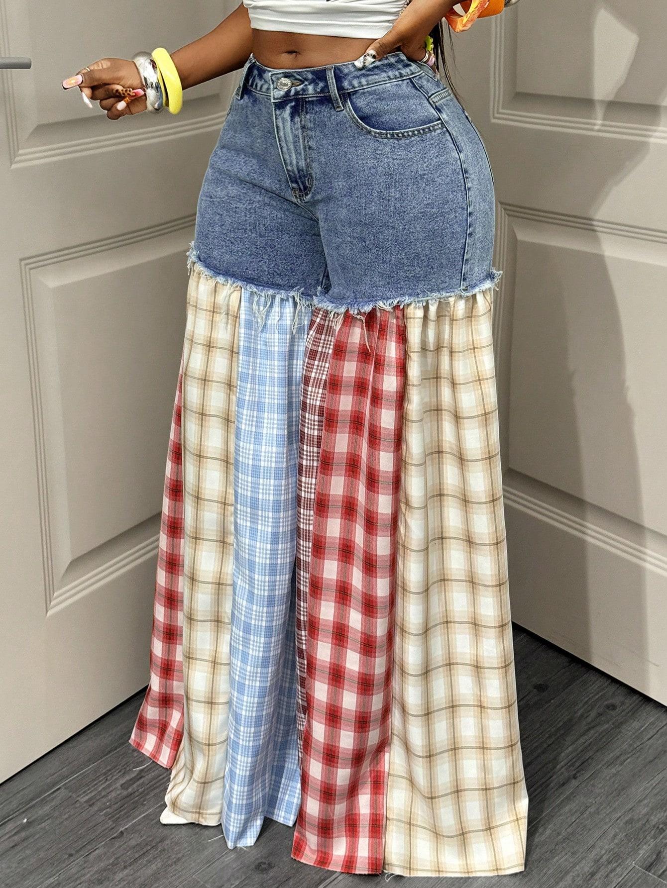 SHEIN NIEBIESKIE SPODNIE JEANS ZDOBIENIE S06__48