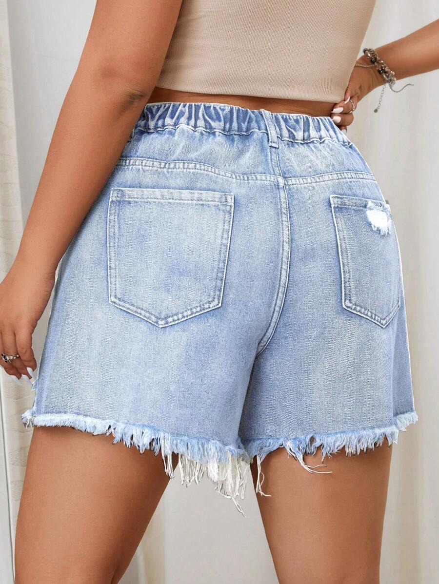 SHEIN SPODENKI JEANS PRZETARCIA S06__48
