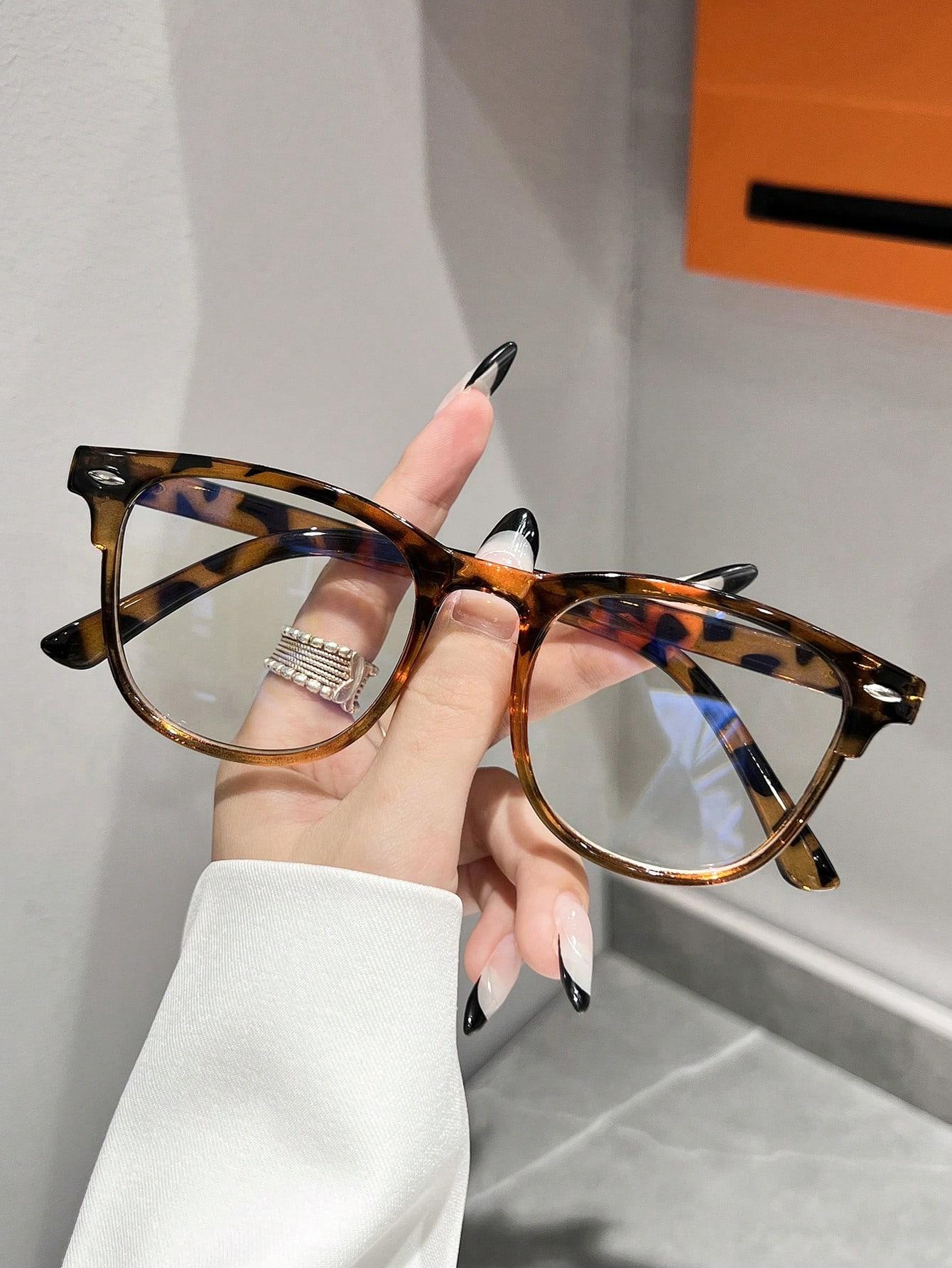 SHEIN OKULARY ZERÓWKI ANIMAL PRINT