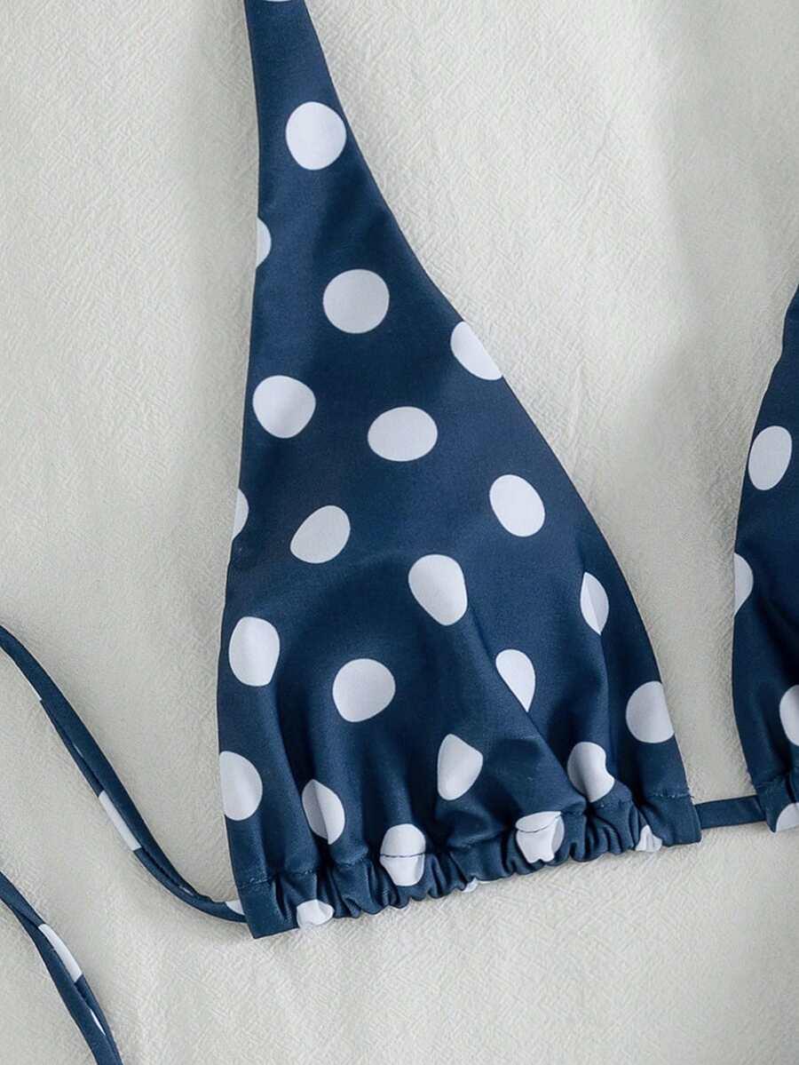 SHEIN DWUCZĘŚCIOWY STRÓJ KĄPIELOWY GROSZKI S09__XS