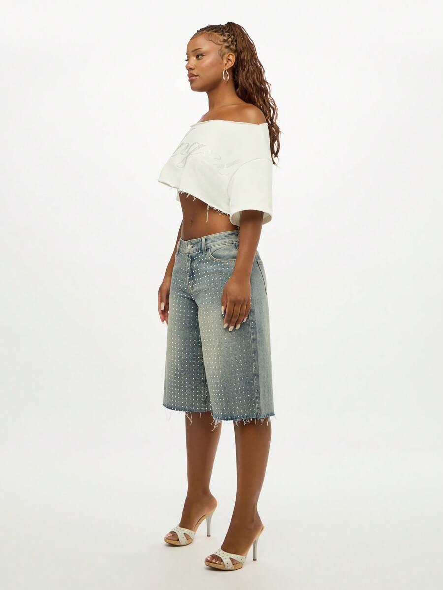 SUMWON BLUZKA CROP CEKINY S06__S