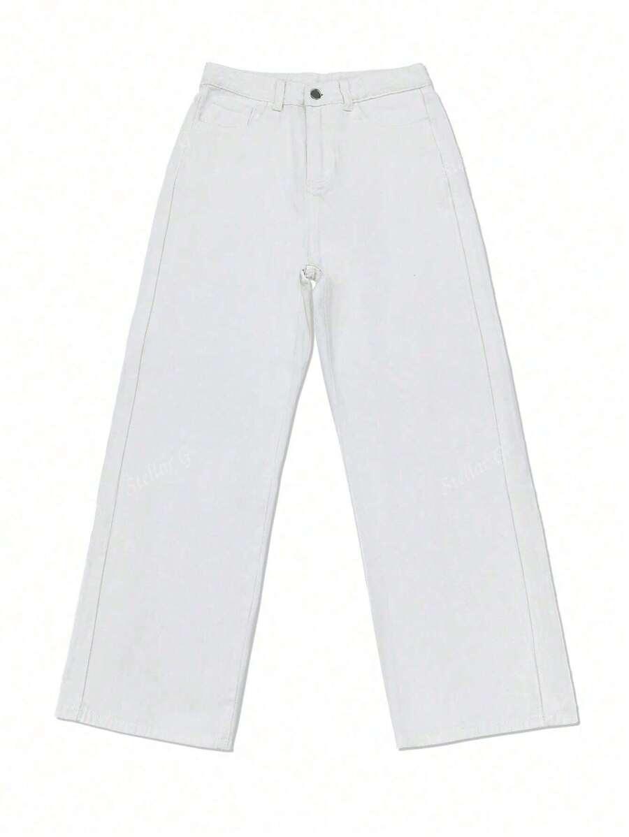 SHEIN BIAŁE SPODNIE JEANS S06__XS