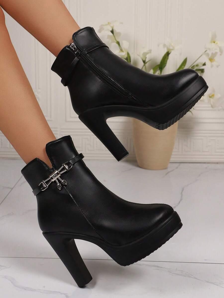 SHEIN CZARNE BOTKI OBCAS W01__36,5