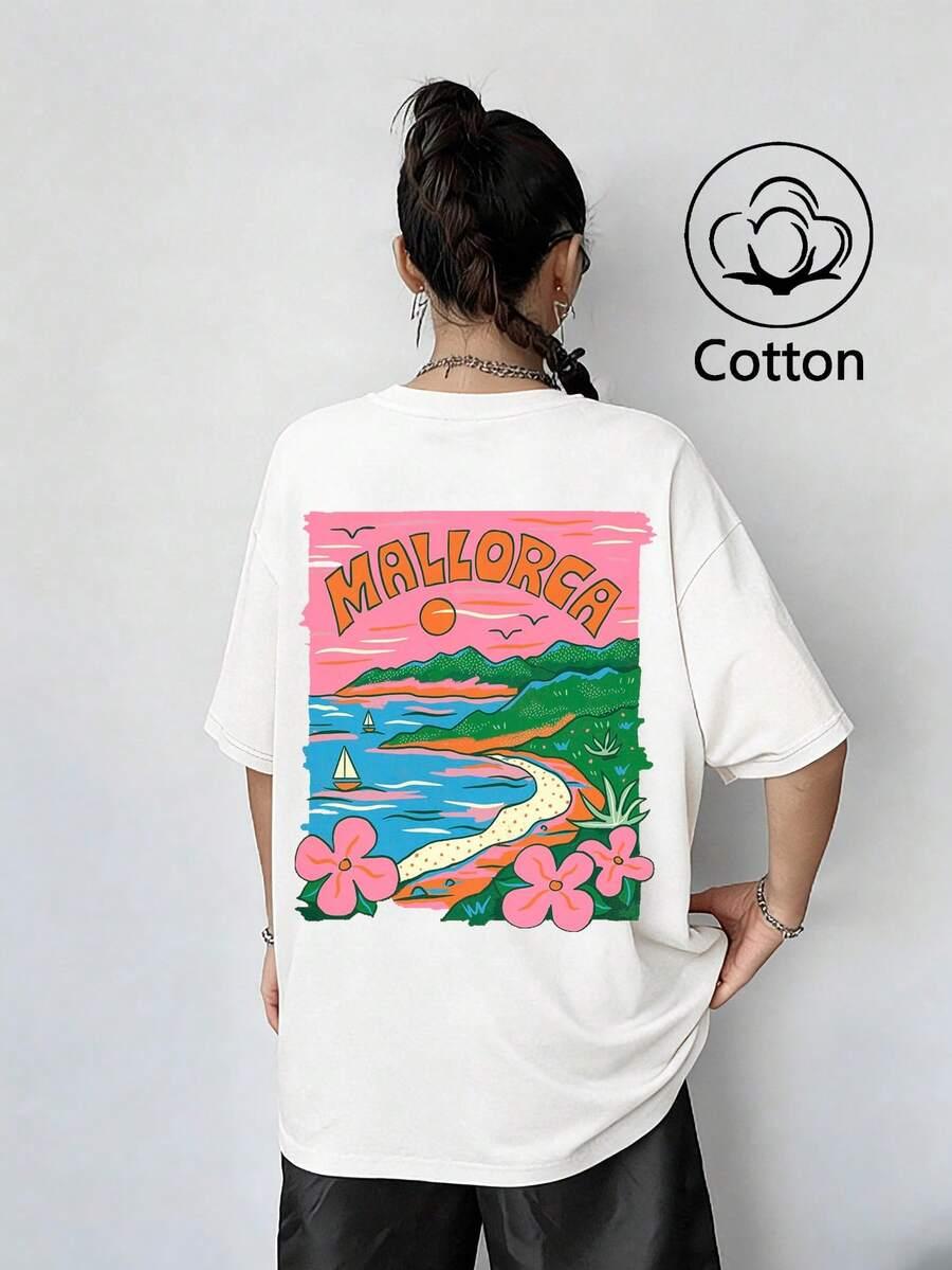 SHEIN T-SHIRT OVERSIZE PRINT S06__S