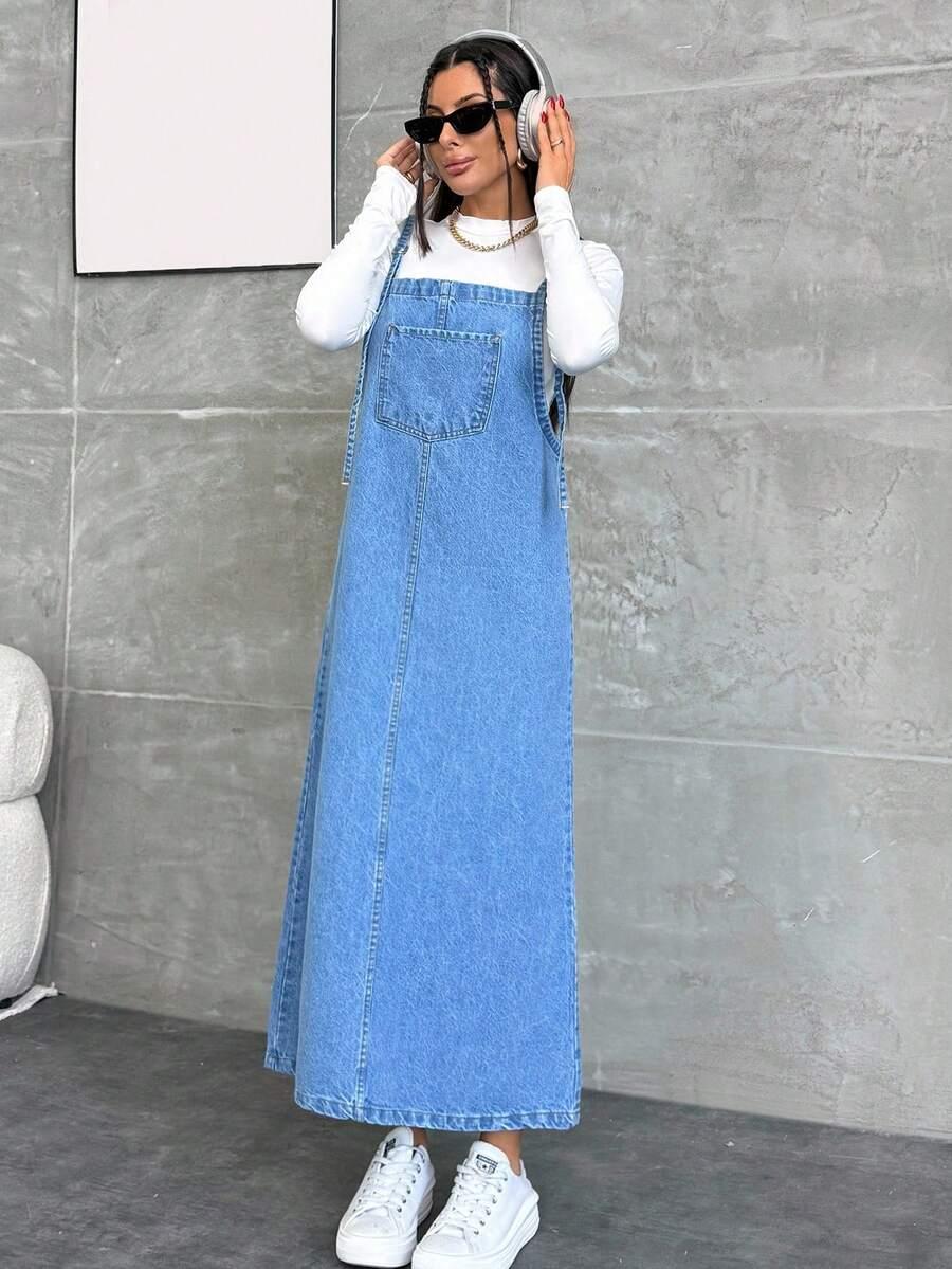 SHEIN MAXI SUKIENKA JEANS S06__S