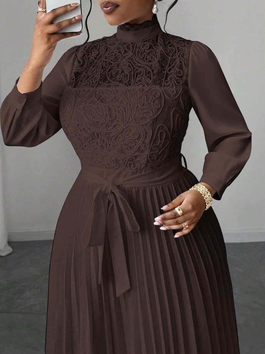 SHEIN BRĄZOWA MAXI SUKIENKA S06__3XL