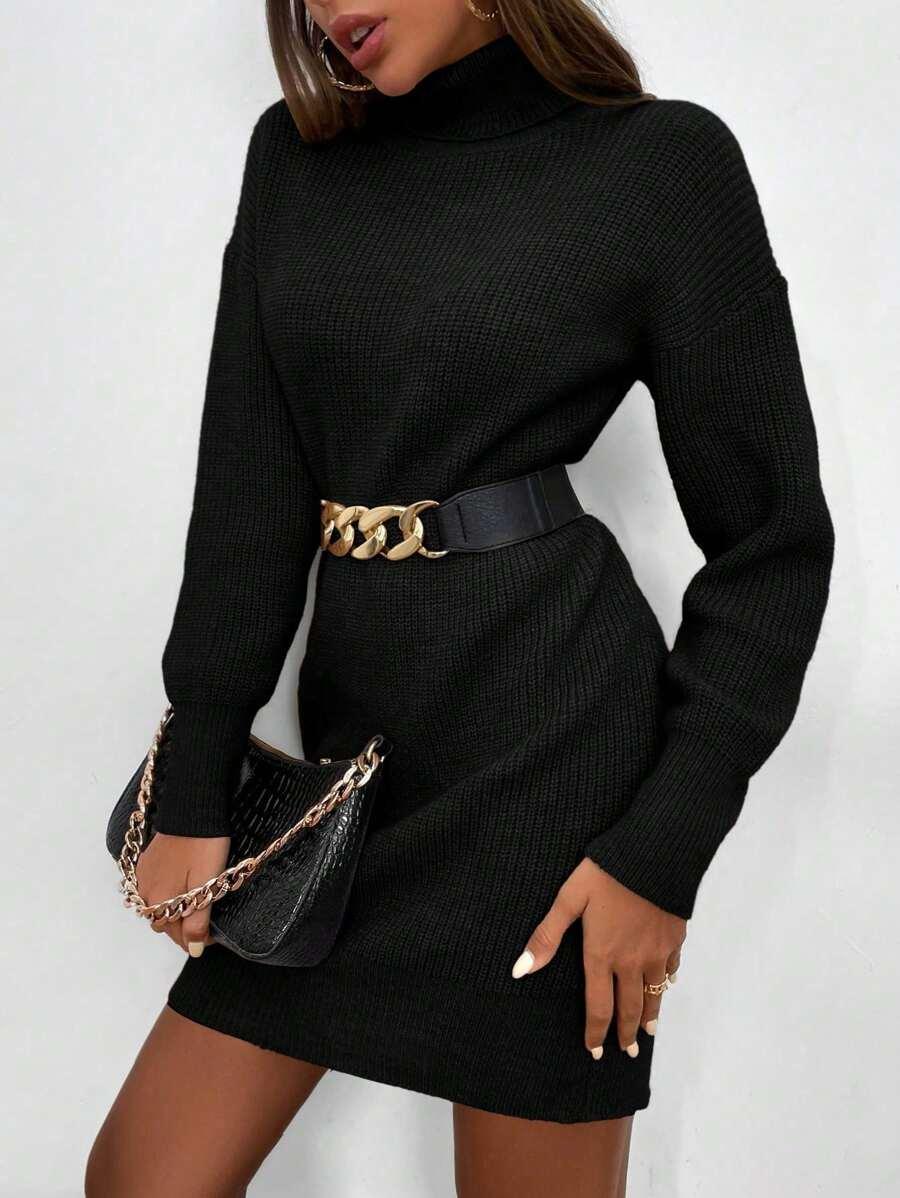 SHEIN DZIANINOWA MINI SUKIENKA GOLF S06__L