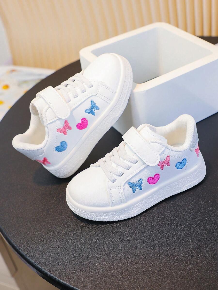 SHEIN BIAŁE BUTY SPORTOWE RZEPY HAFT