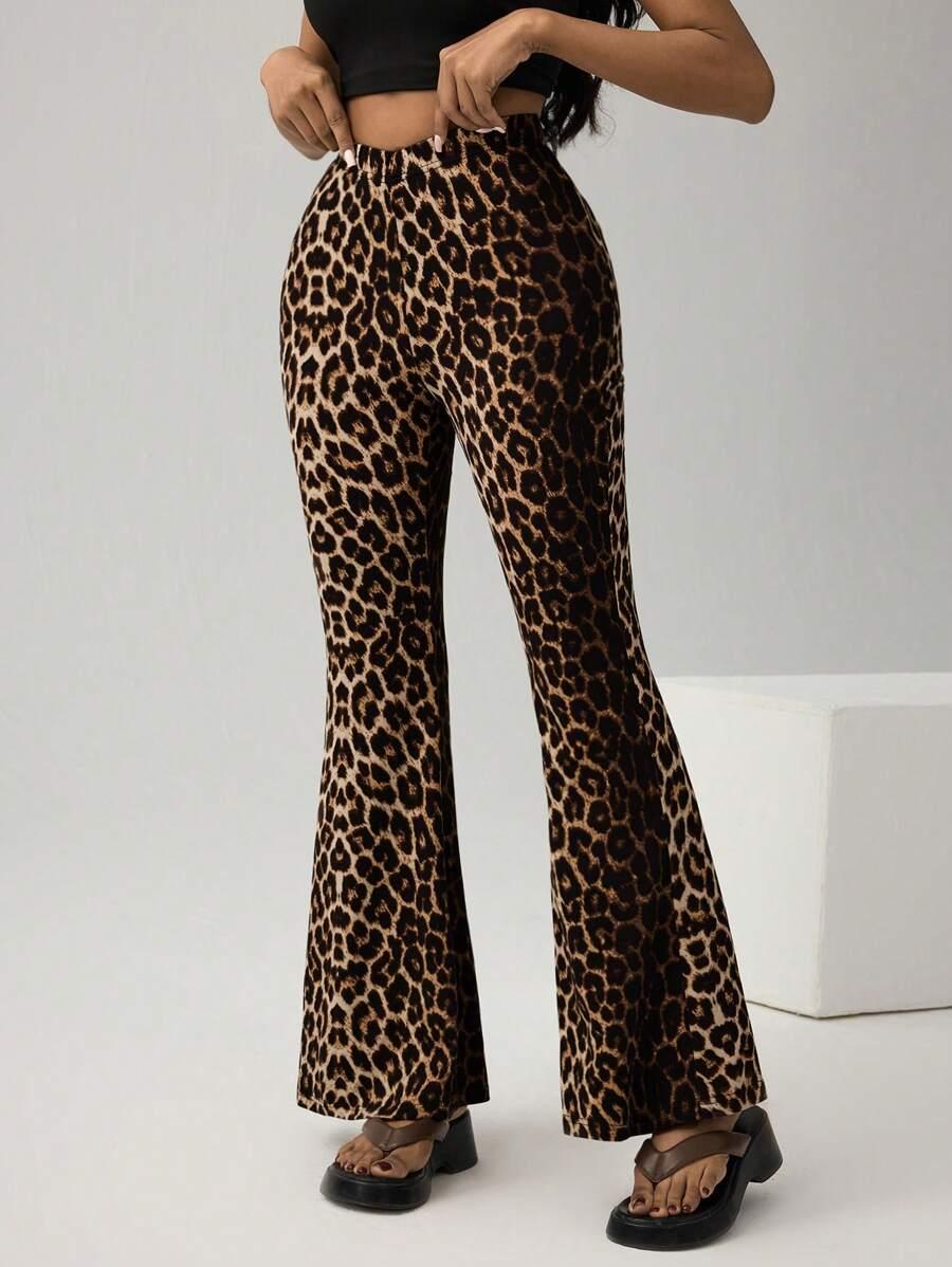 SIREN GAZE SPODNIE DZWONY ANIMAL PRINT S06__XS