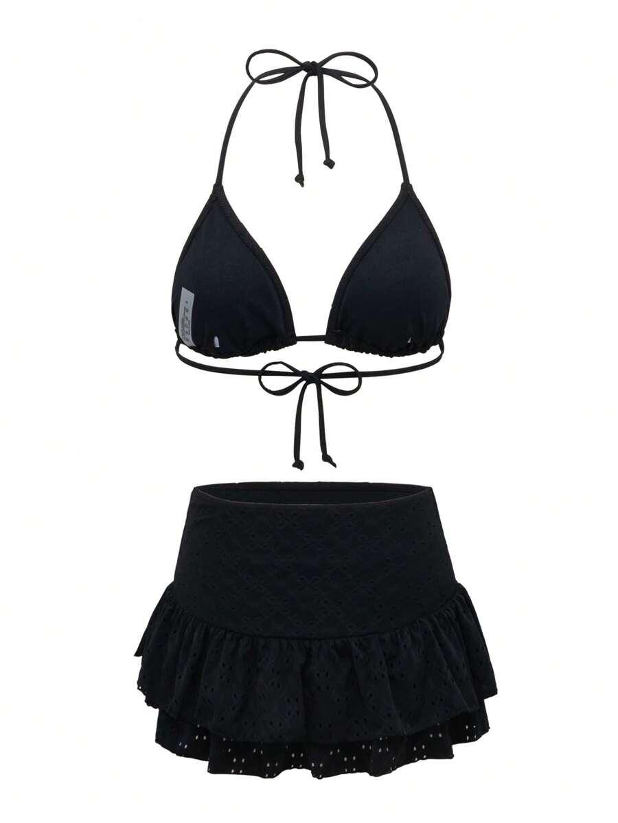 SWIM MOD DWUCZĘŚCIOWY STRÓJ KĄPIELOWY SPÓDNICA KOMPLET S09__L