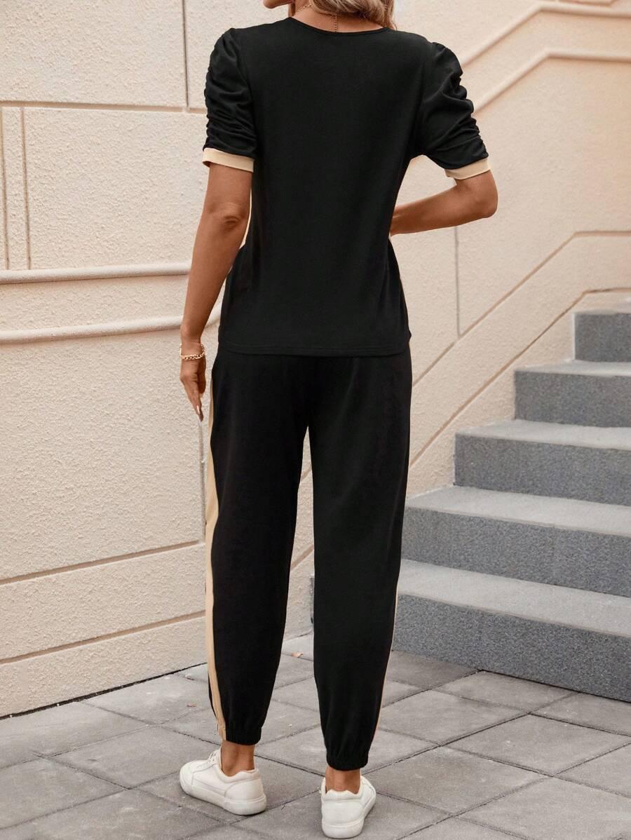 SHEIN KOMPLET BLUZKA SPODNIE S06__L