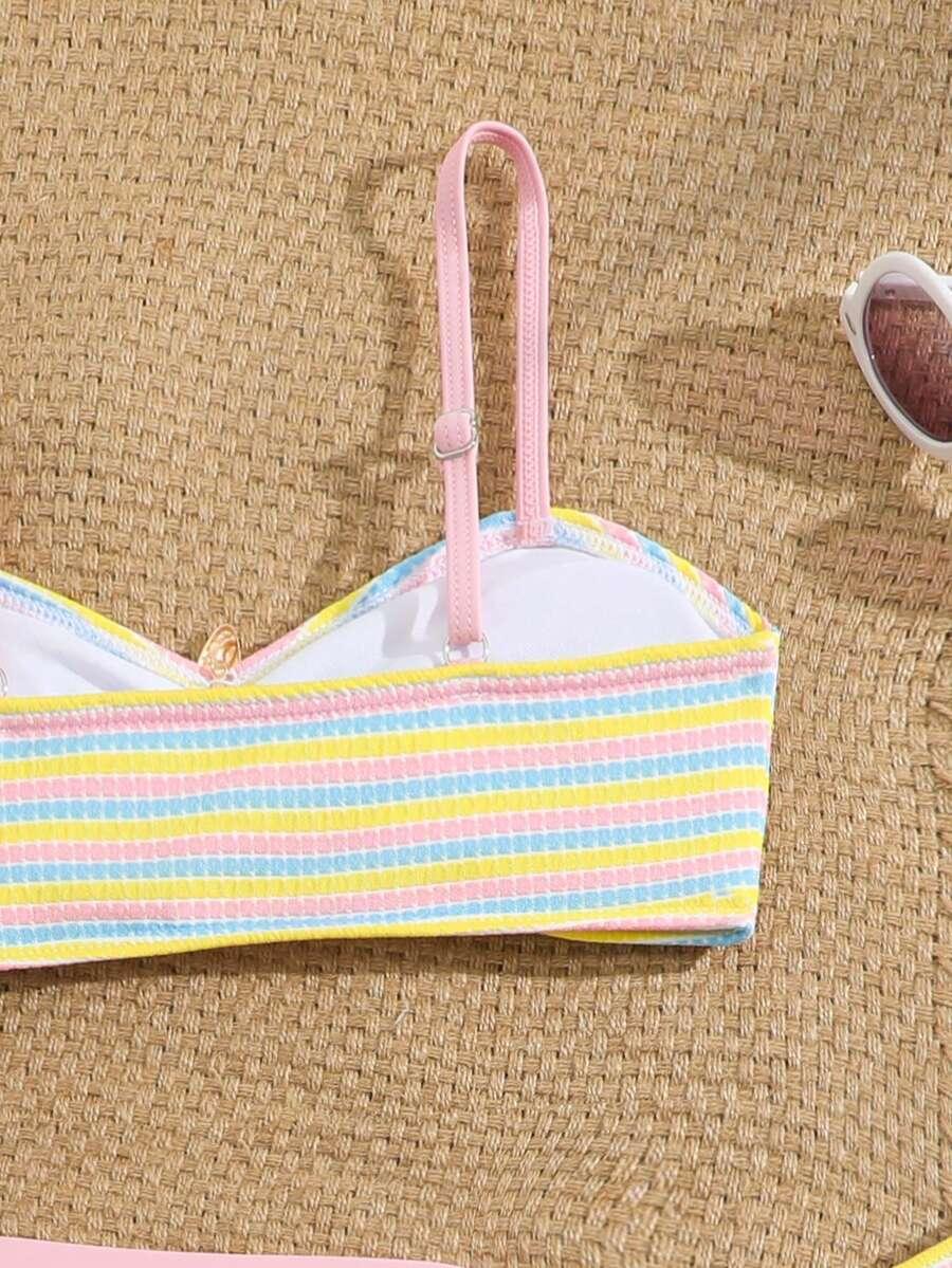 SHEIN KOMPLET DWUCZĘŚCIOWY STRÓJ KĄPIELOWY SARONG S09__146/152