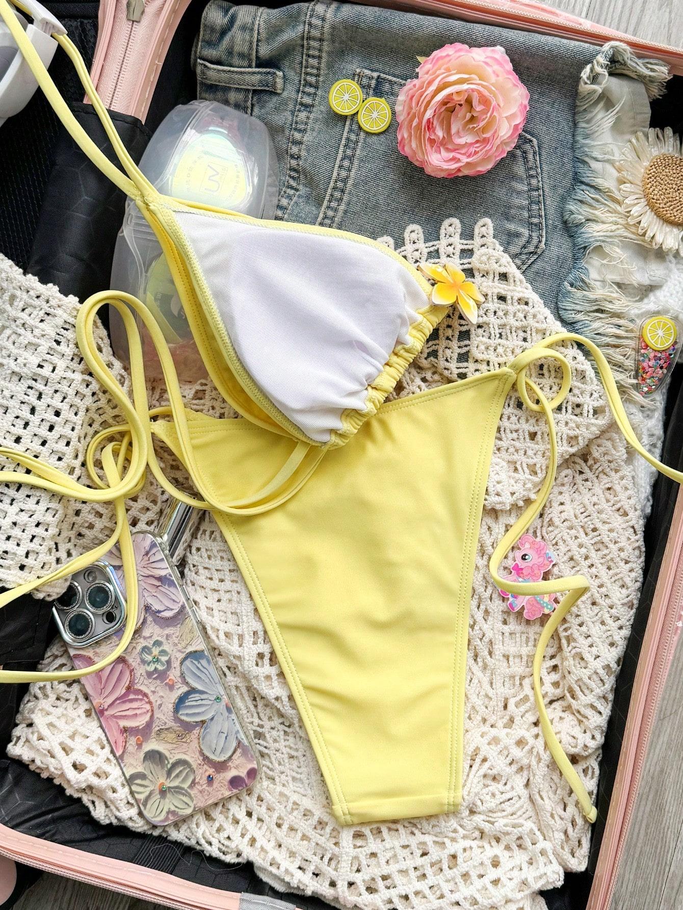 SHEIN DWUCZĘŚCIOWY STRÓJ KĄPIELOWY S09__M