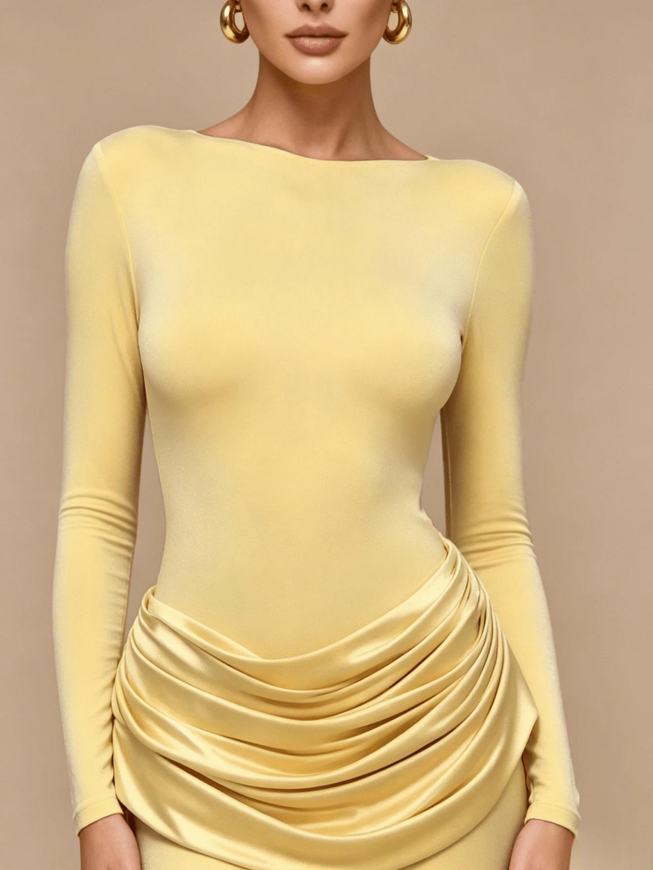 SHEIN ŻÓŁTA SUKIENKA MAXI S06__M