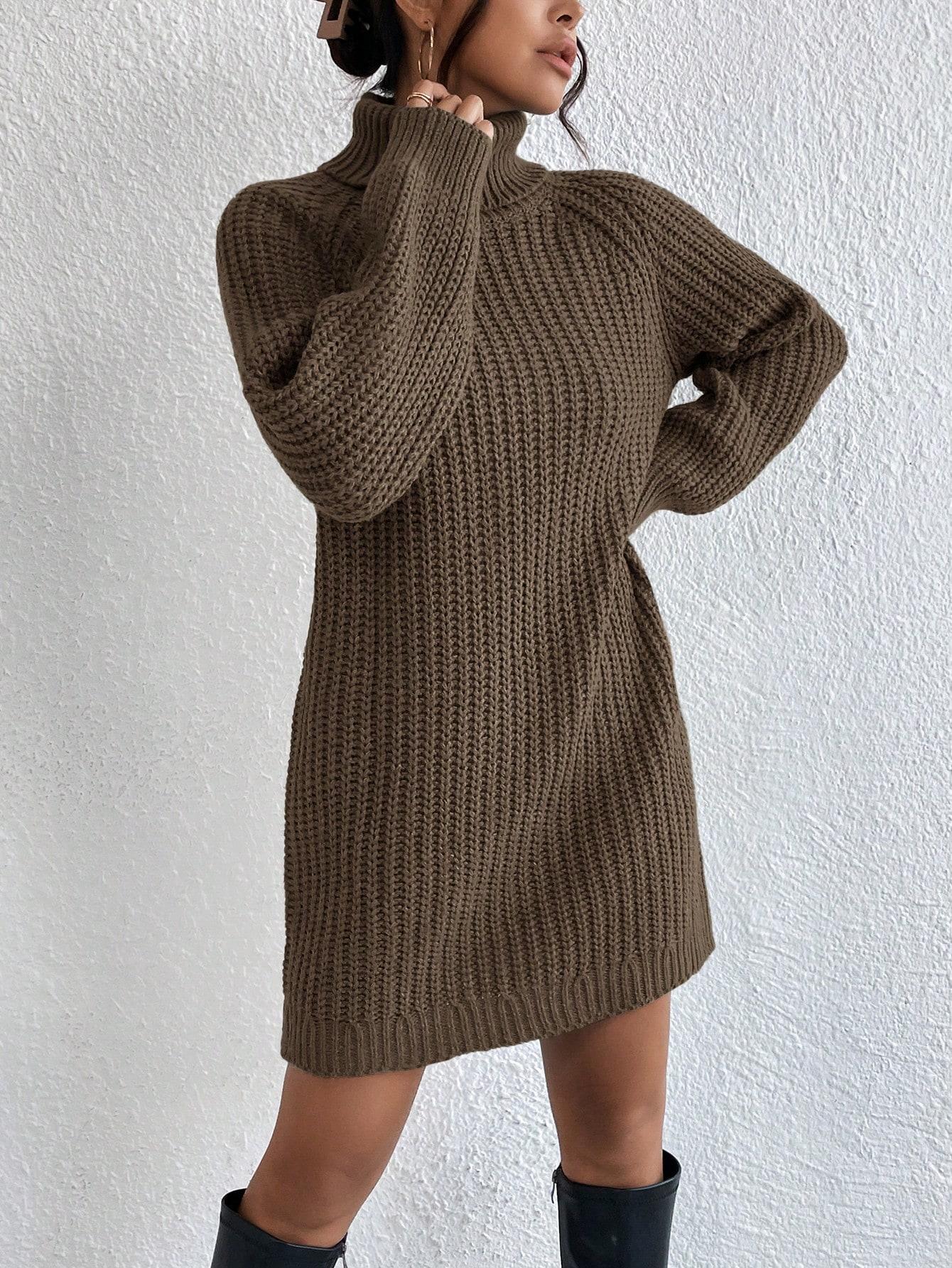 SHEIN BRĄZOWA MINI SUKIENKA GOLF S06__M