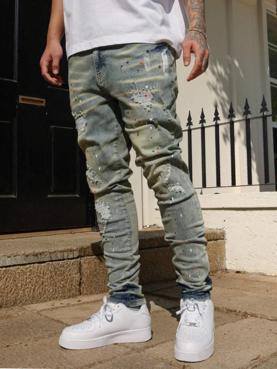 MANFINITY NIEBIESKIE SPODNIE JEANS S06__M