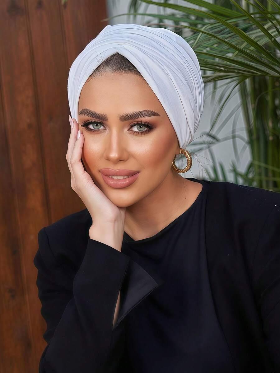 SHEIN BIAŁY TURBAN NA GŁOWĘ S07__OS