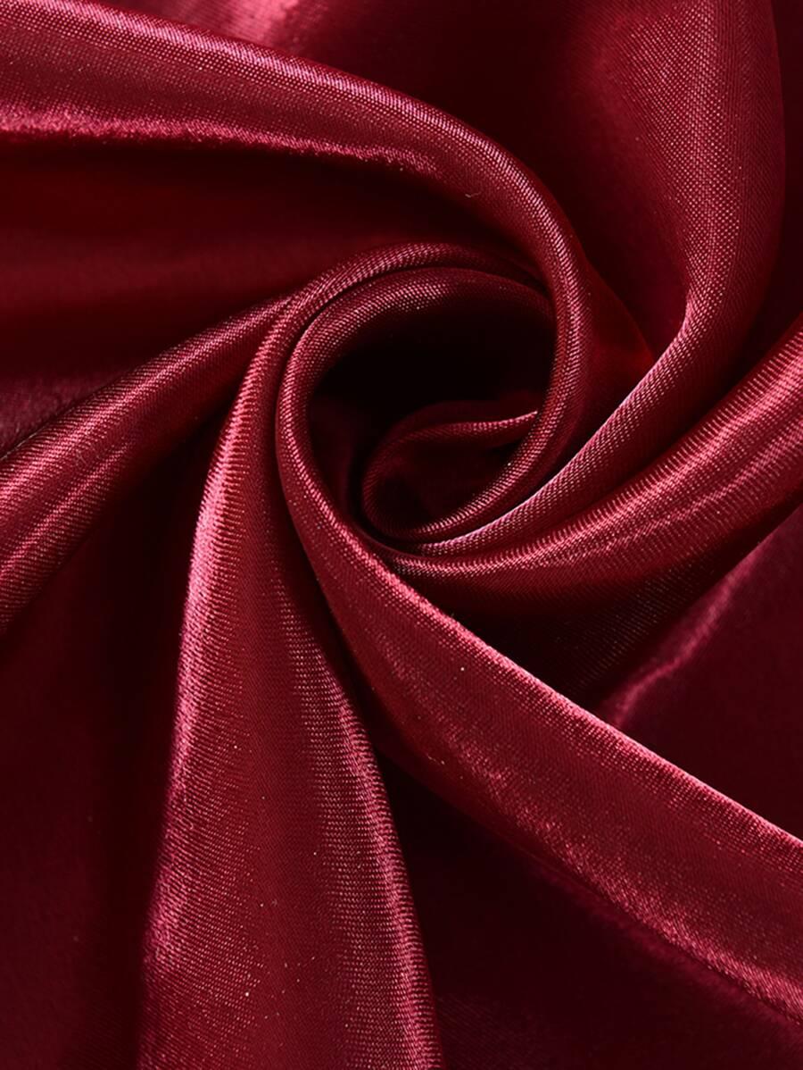 SHEIN CZERWONA ZASŁONA DEKORACYJNA S07__100 X 200 CM