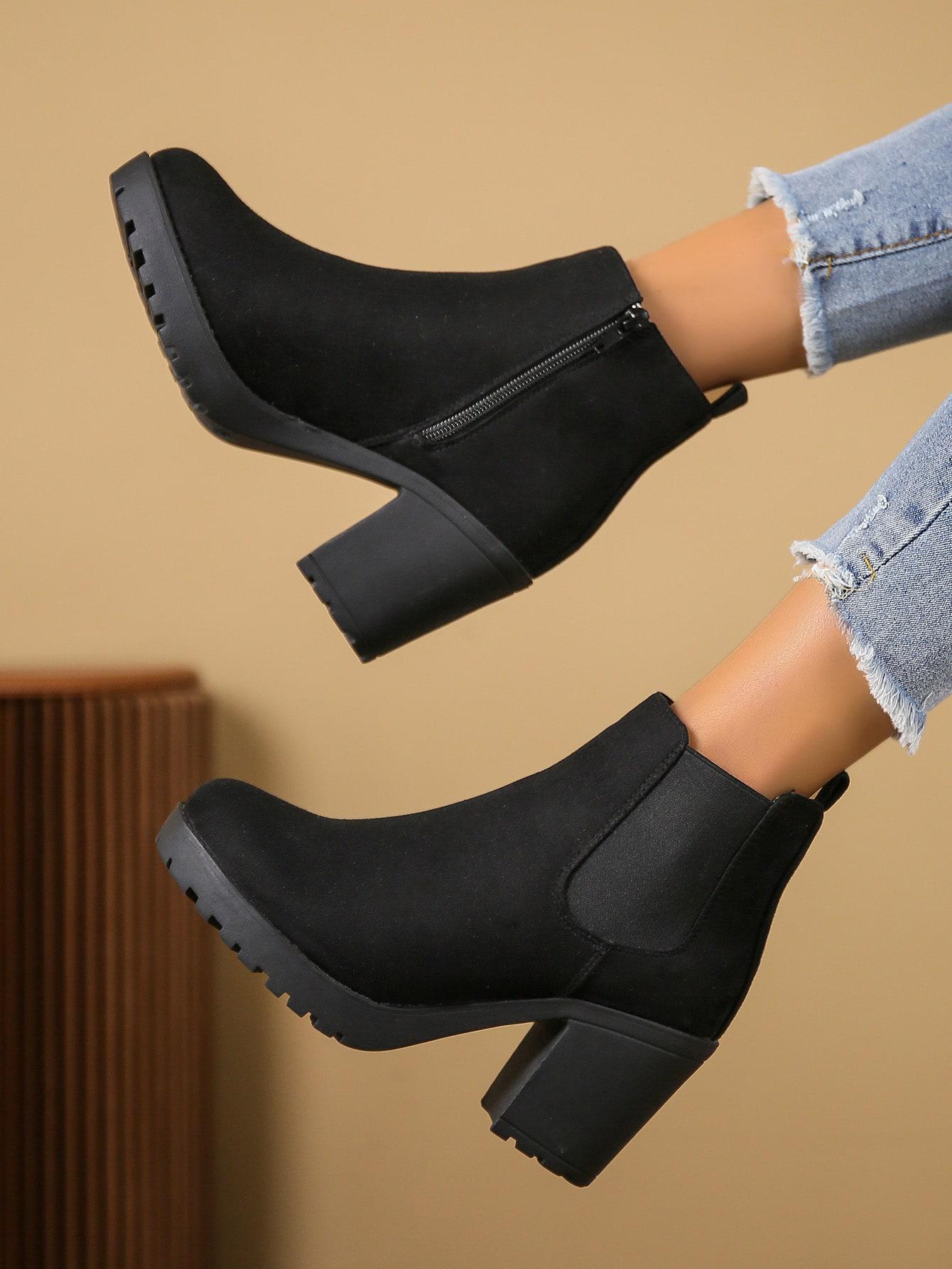 SHEIN CZARNE BOTKI OBCAS W01__40