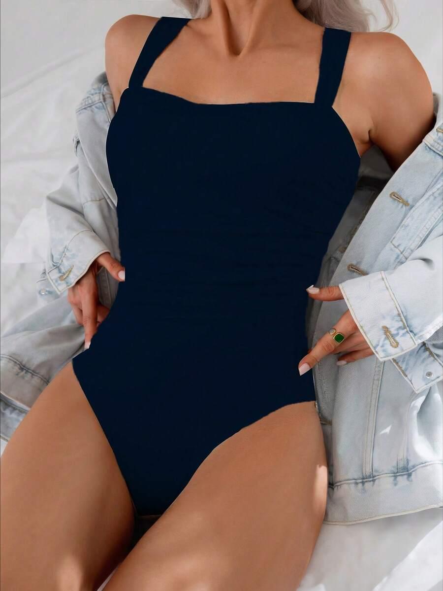 SWIM BASICS GRANATOWY JEDNOCZĘŚCIOWY STRÓJ KĄPIELOWY S09__XL
