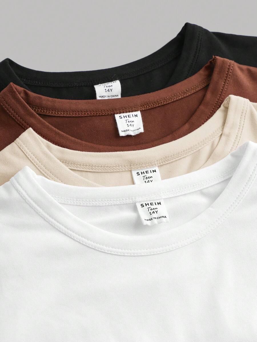 SHEIN GŁADKI TOP 4-PACK S06__162-166