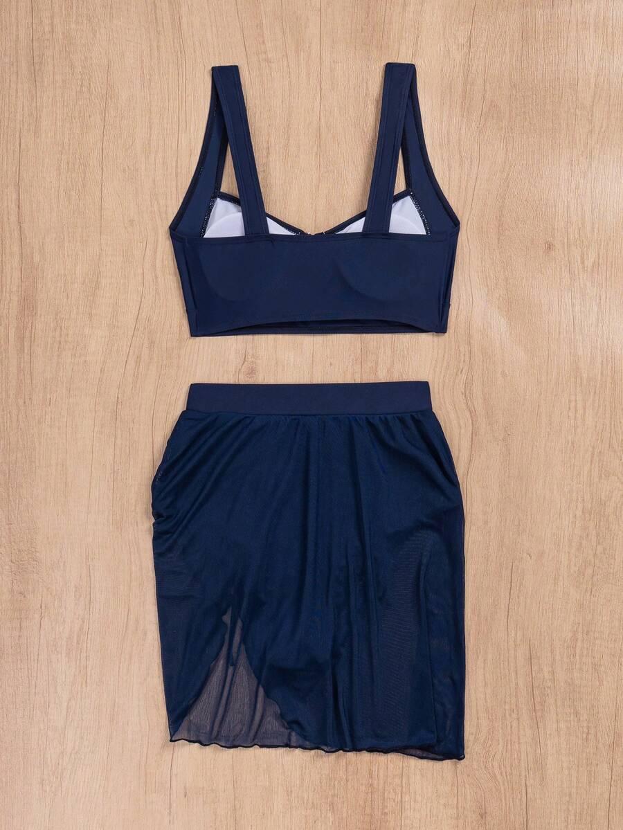 SHEIN DWUCZĘŚCIOWY STRÓJ KĄPIELOWY S09__M