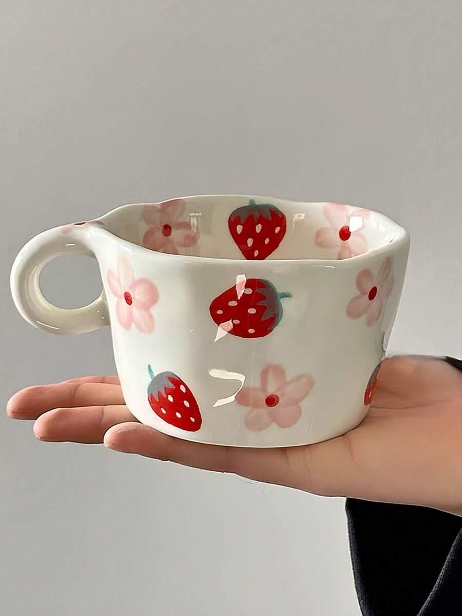 SHEIN BEŻOWY KUBEK ZDOBIENIE S07__300ML