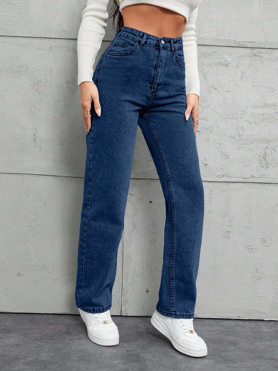 SHEIN NIEBIESKIE SPODNIE JEANS S06__L