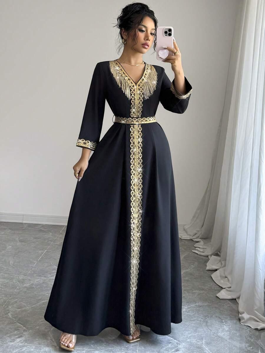 SHEIN CZARNA MAXI SUKIENKA S06__M