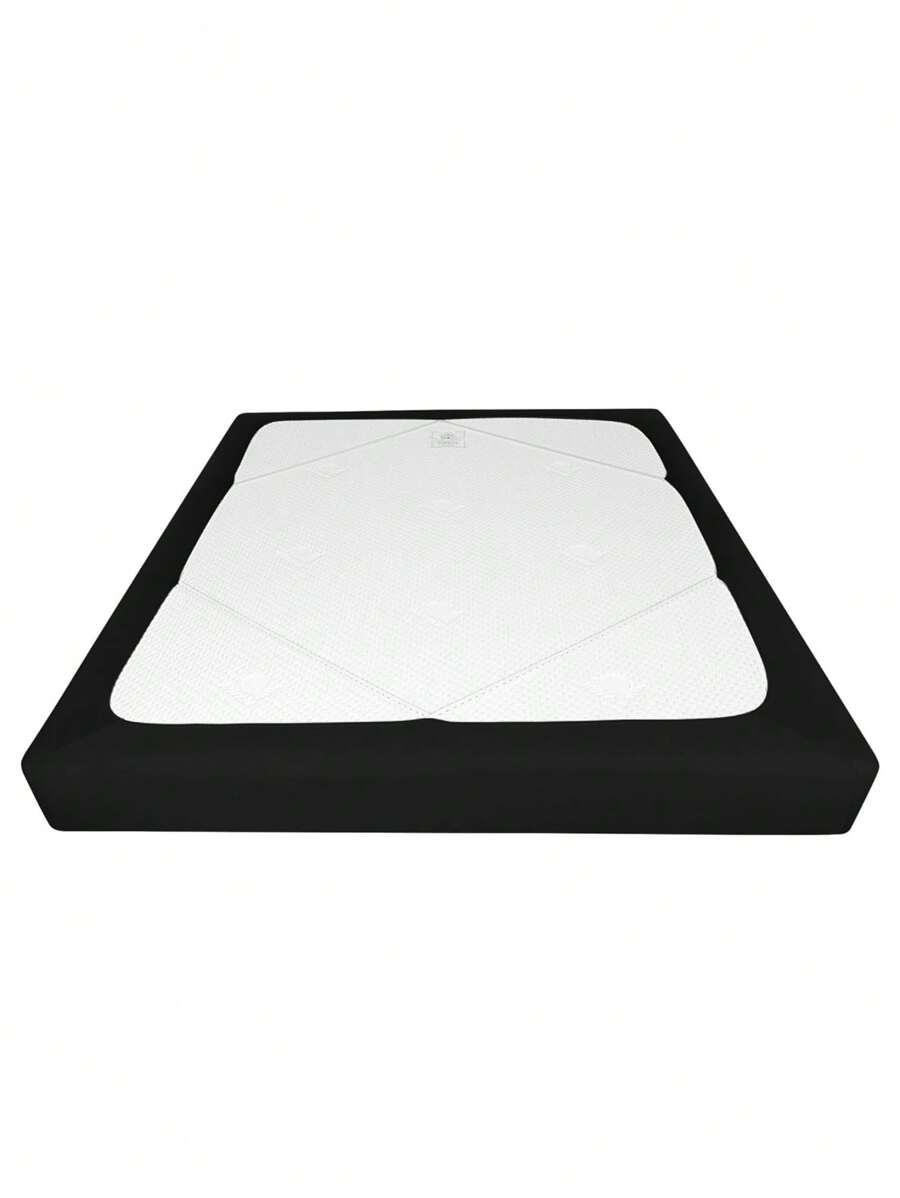 SHEIN CZARNE PRZEŚCIERADŁO Z GUMKĄ S07__180X200CM
