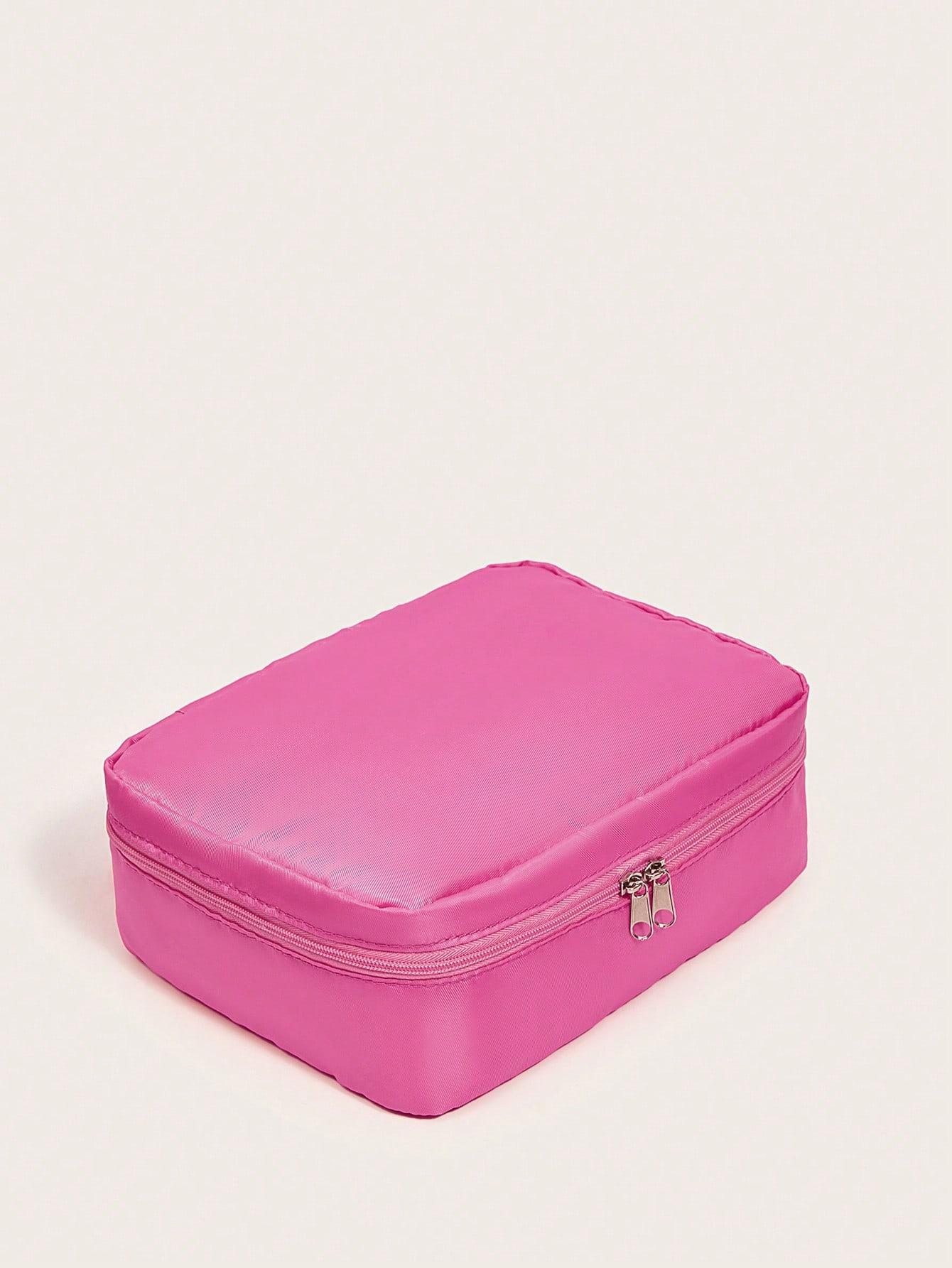 SHEIN RÓŻOWA KOSMETYCZKA ZAMEK S07__15X21X7CM