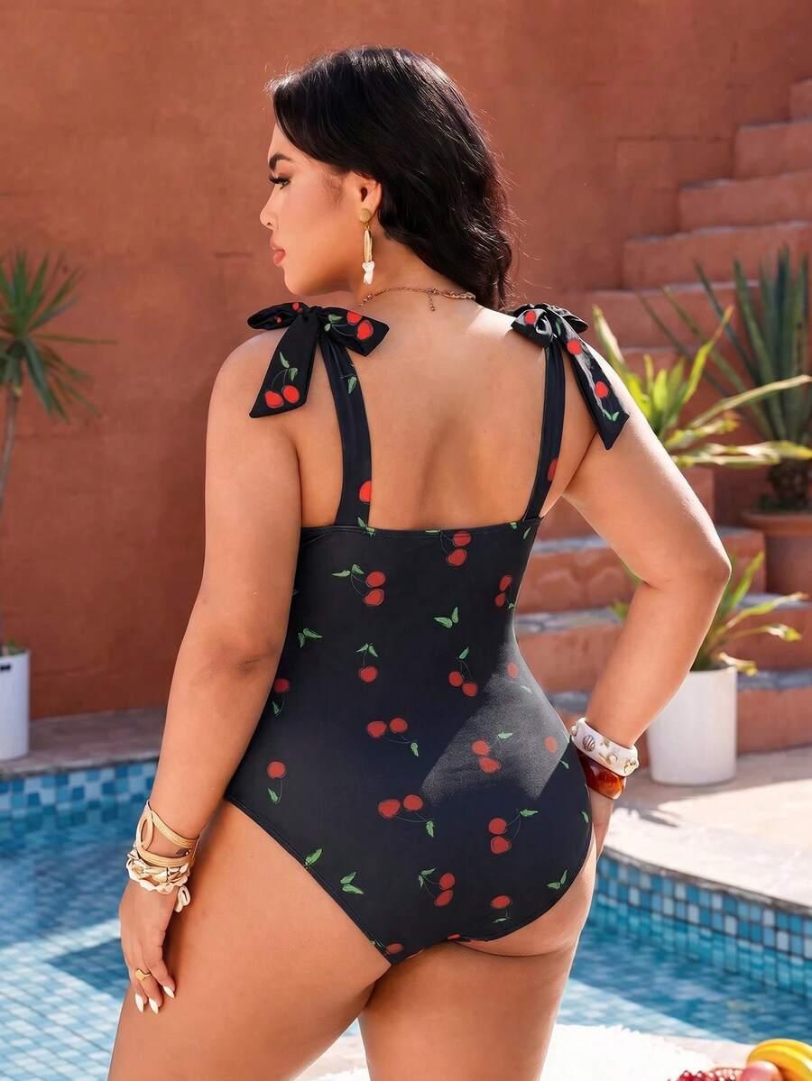 SWIM MOD JEDNOCZĘŚCIOWY STRÓJ KĄPIELOWY WZÓR WISIENKI S09__48