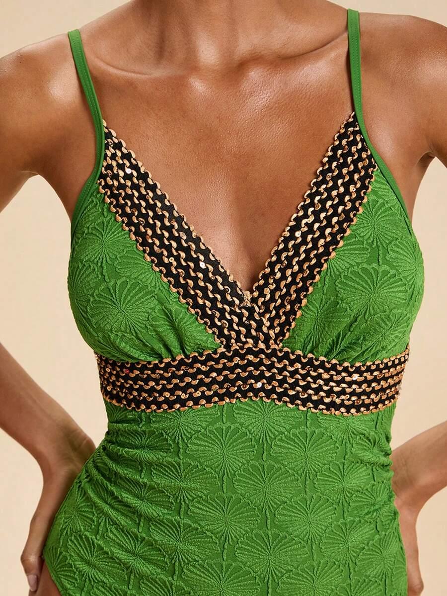 SHEIN JEDNOCZĘŚCIOWY STRÓJ KĄPIELOWY S09__M