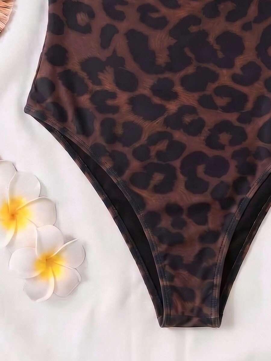 SHEIN JEDNOCZĘŚCIOWY STRÓJ KĄPIELOWY ANIMAL PRINT S09__XL