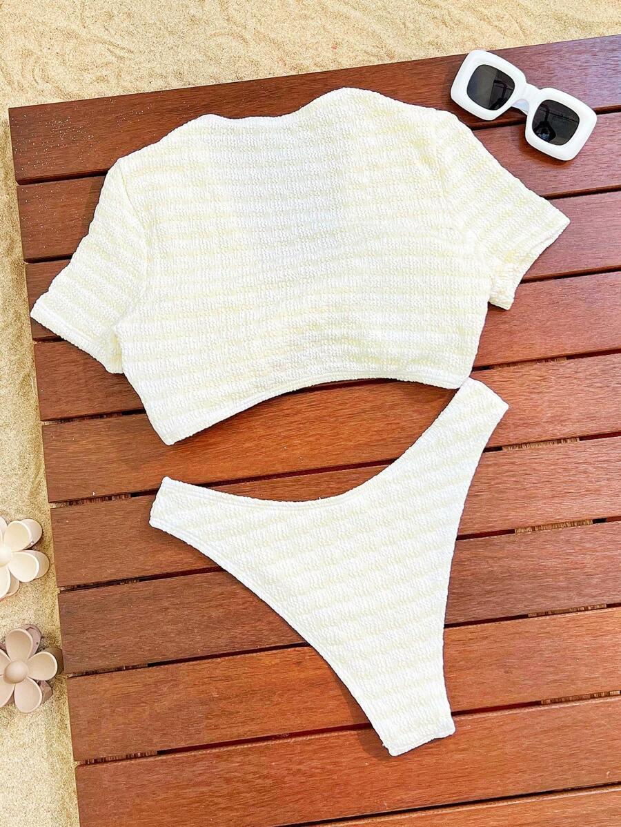 SHEIN DWUCZĘŚCIOWY STRÓJ KĄPIELOWY S09__XS