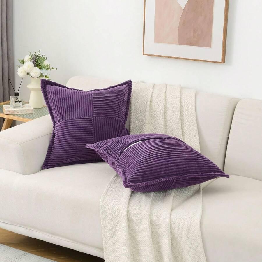 SHEIN FIOLETOWA POSZEWKA NA PODUSZKĘ S07__45X45