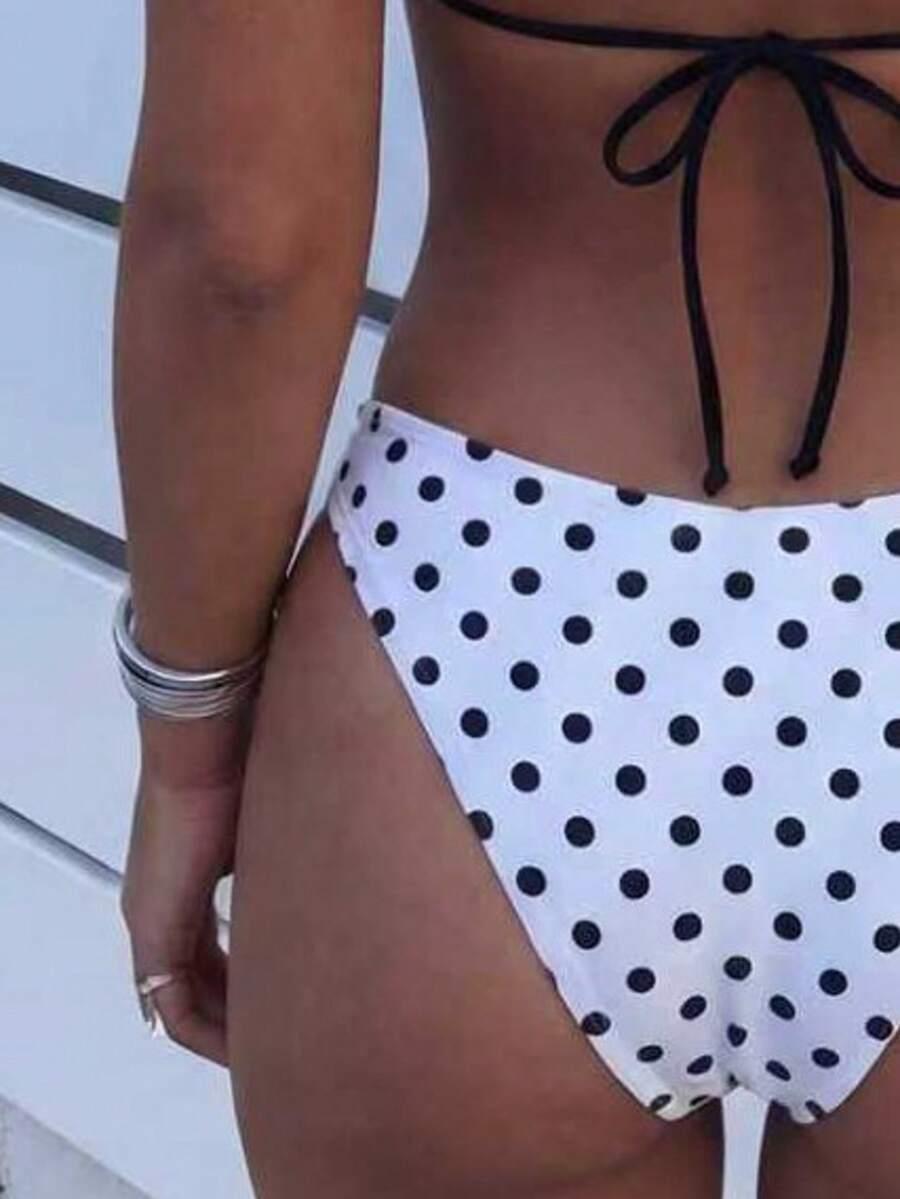 SHEIN DWUCZĘŚCIOWY STRÓJ KĄPIELOWY GROSZKI S09__M