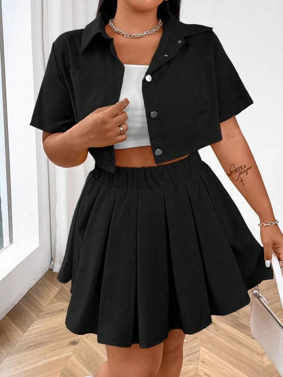 SHEIN CZARNA MINI SPÓDNICA S06__52