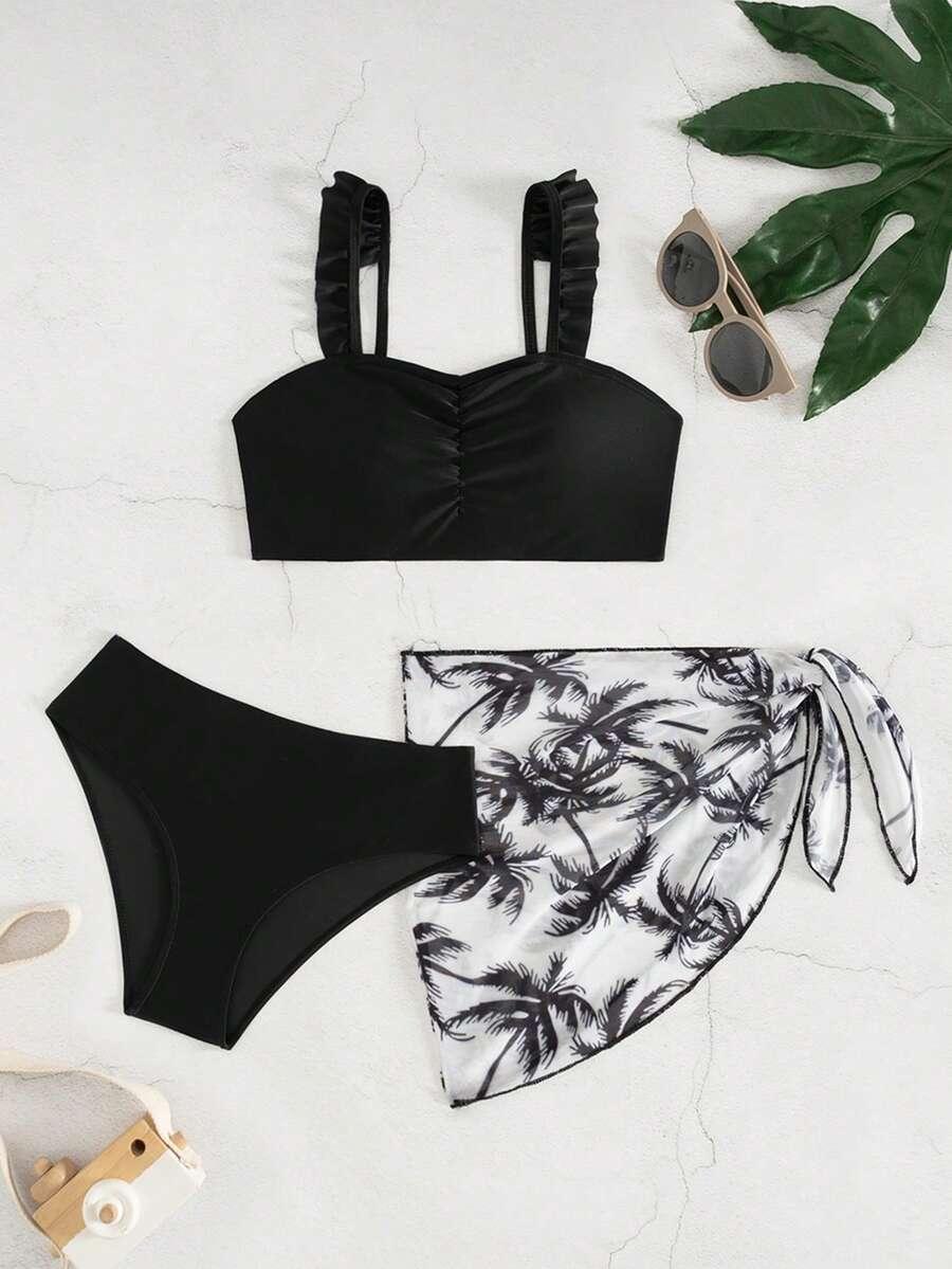 SHEIN DWUCZĘŚCIOWY STRÓJ KĄPIELOWY PAREO S09__146/152