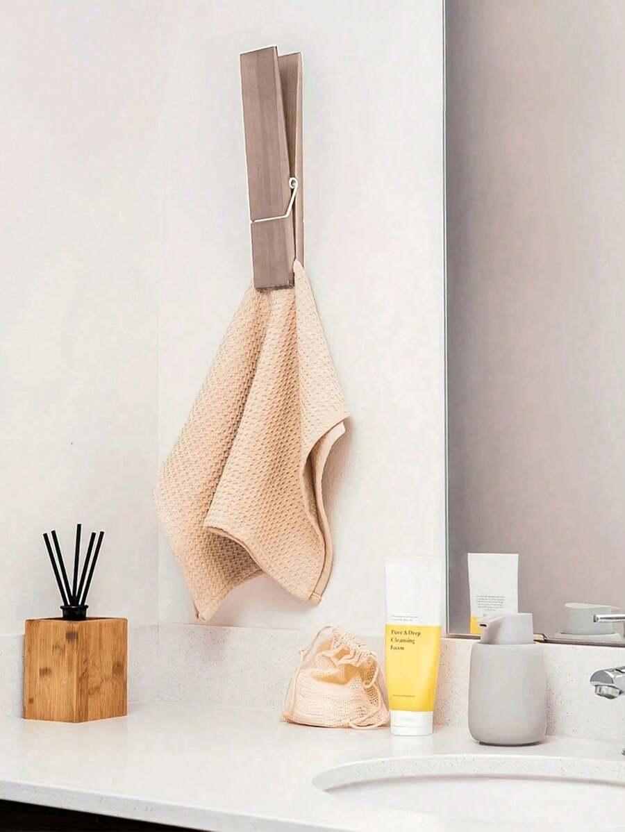 SHEIN DREWNIANY WIESZAK W KSZTAŁCIE KLAMERKI 2-PACK S07__30X5