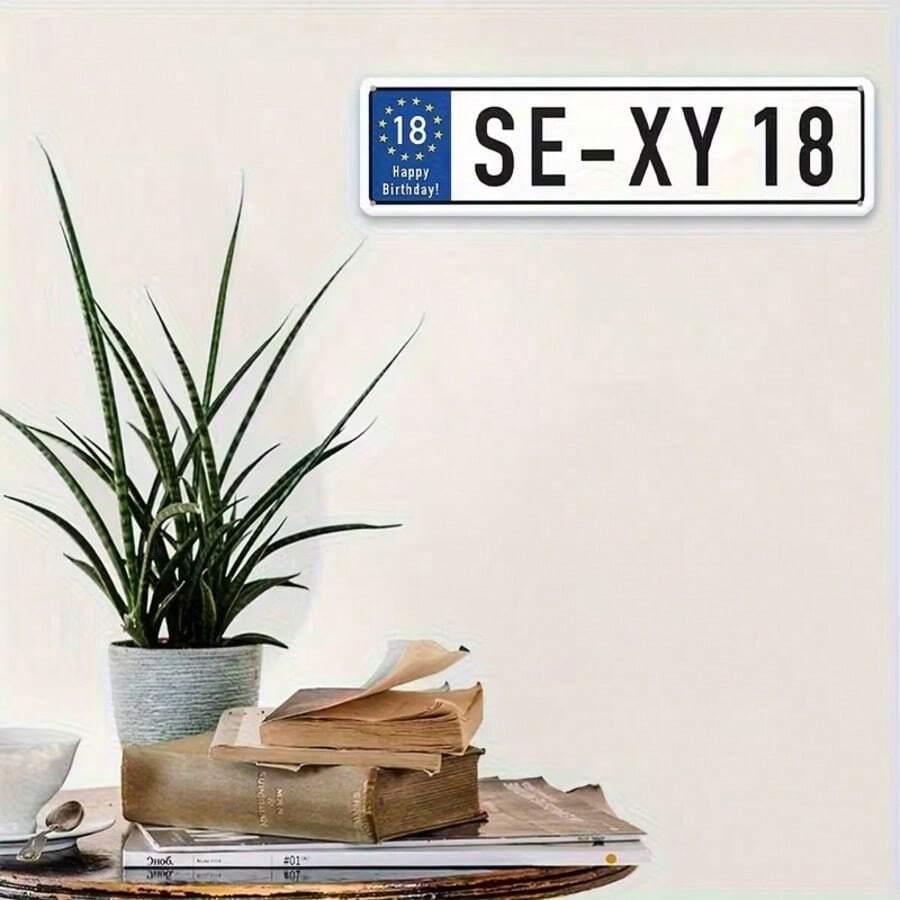 SHEIN METALOWA DEKORACYJNA TABLICA S07__10X40CM