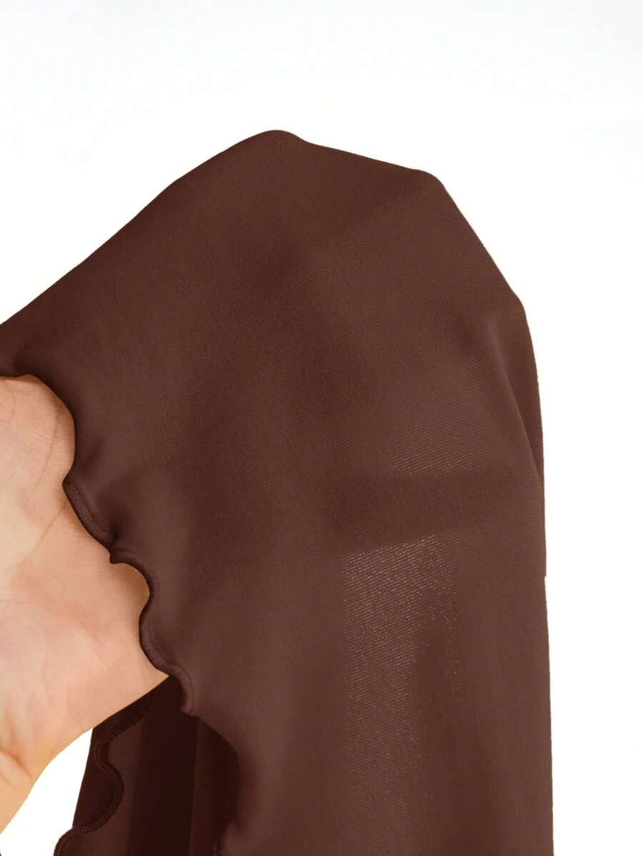 SHEIN BRĄZOWY TOP ODKRYTE PLECY S06__S