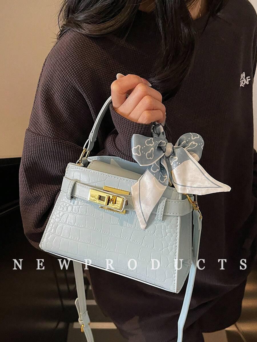SHEIN NIEBIESKA TOREBKA IMITACJA SKÓRY PK01__19X8X13
