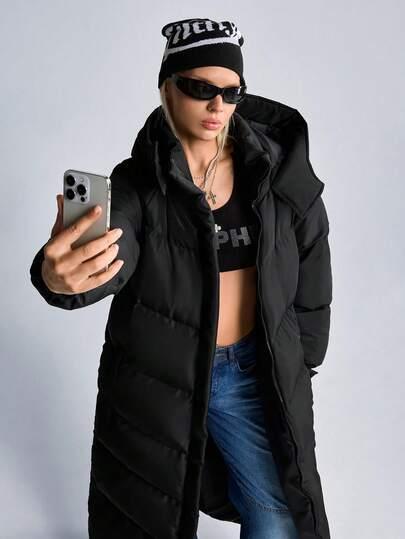 SHEIN CZARNA PIKOWANA KURTKA W01__M