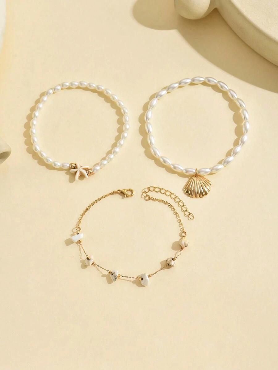 SHEIN BRANSOLETKA NA KOSTKĘ 3-PACK S07__