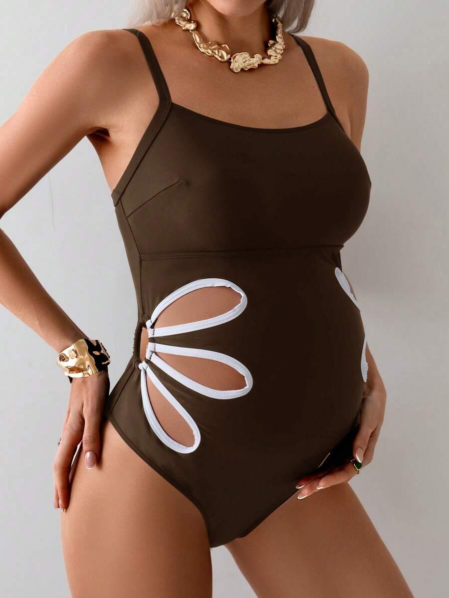 SWIM VCAY JEDNOCZĘŚCIOWY STRÓJ KĄPIELOWY CIĄŻOWY KWIAT S09__XL