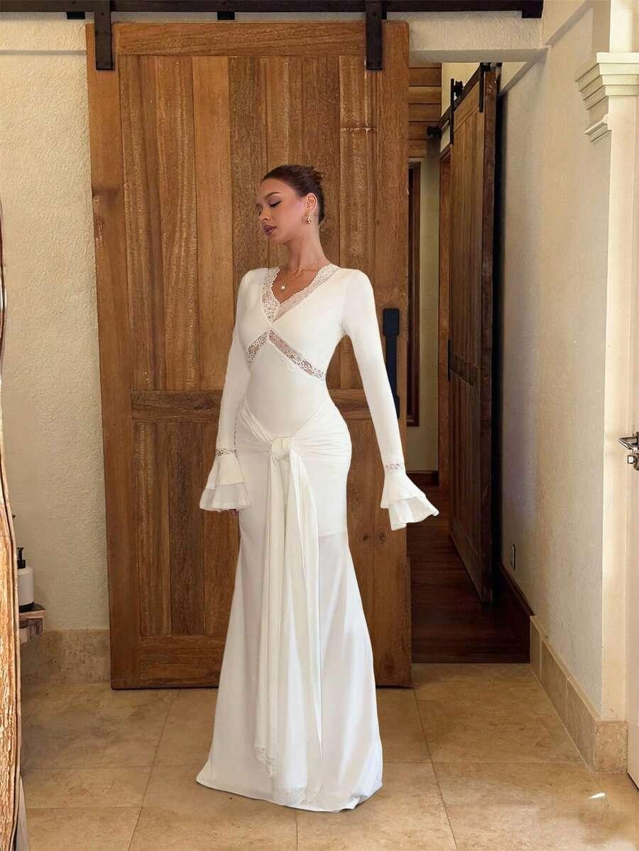 SHEIN BIAŁA MAXI SUKIENKA