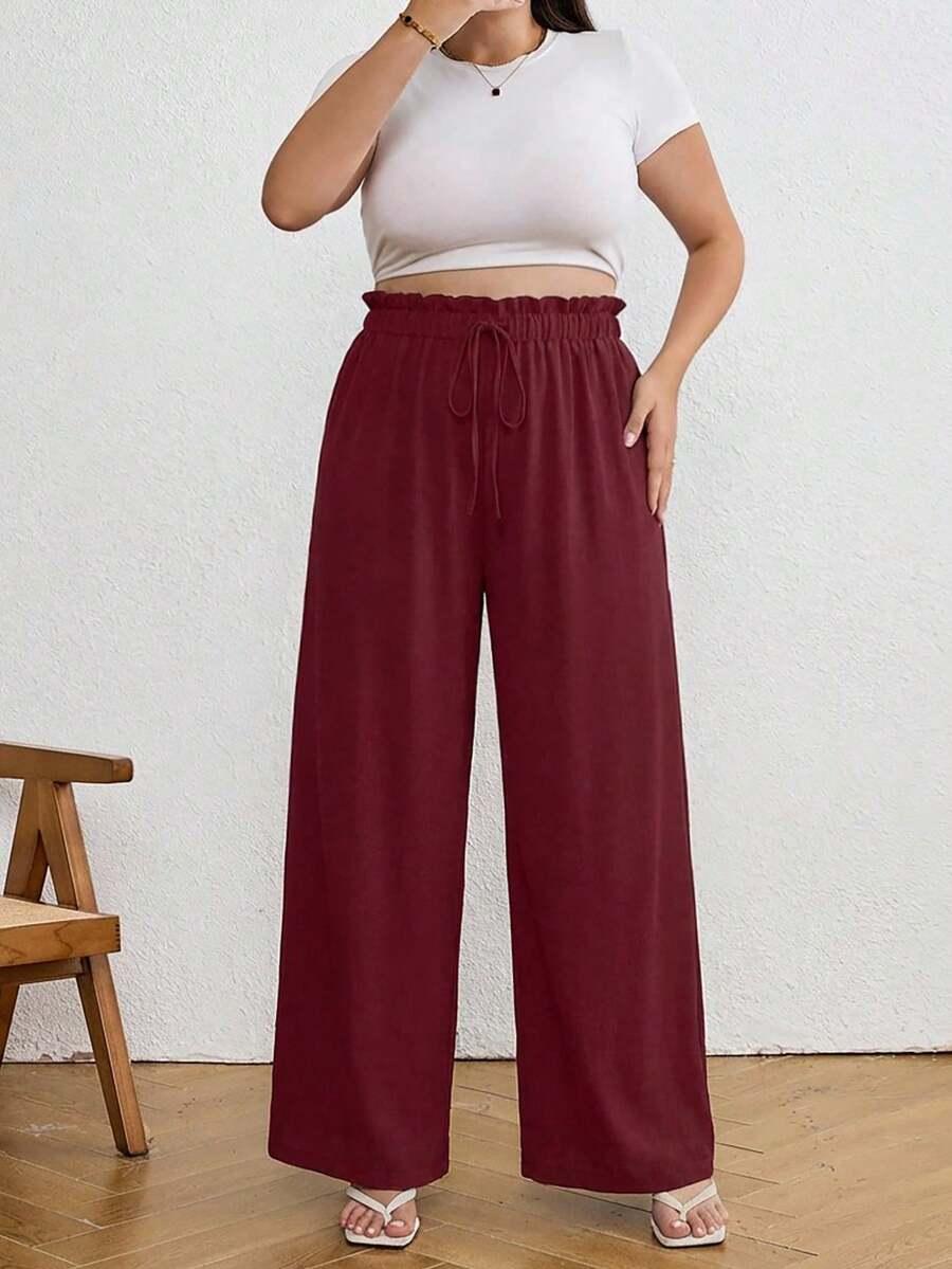 EURMUSE CZERWONE SPODNIE CASUAL S09__XXL